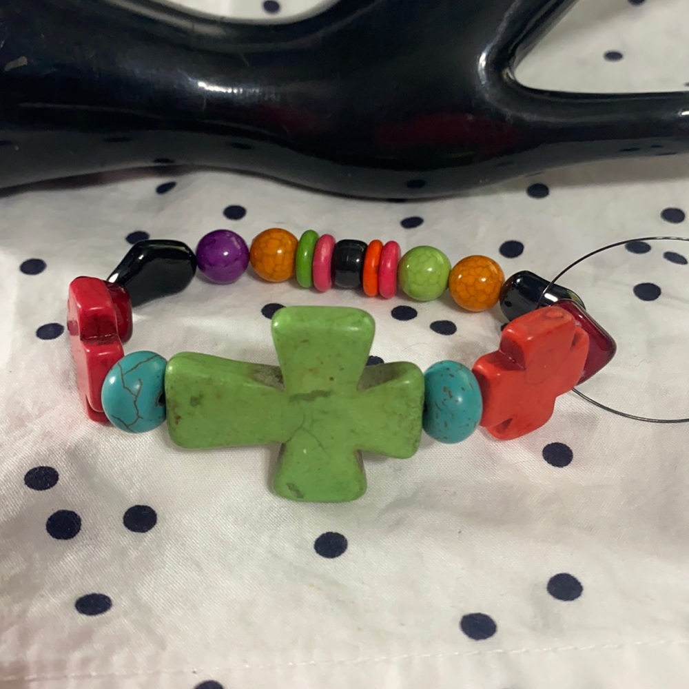Handcrafted colorful beaded bracelet
